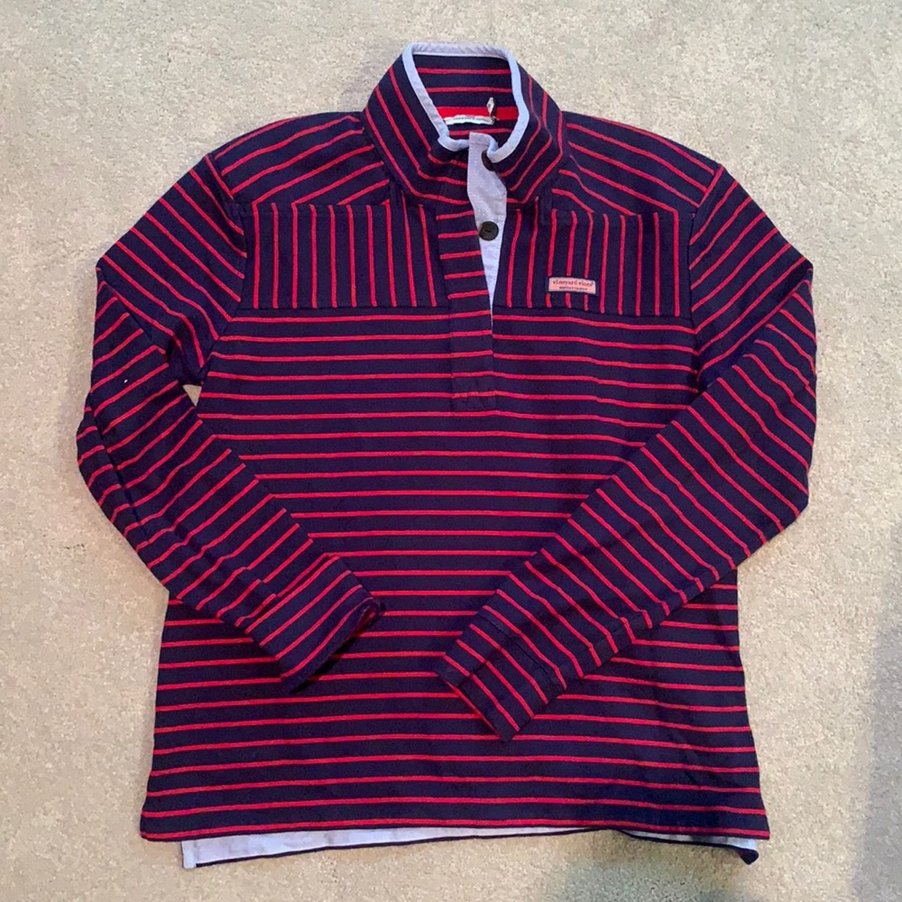 Vineyard vines striped rugby shep shirt M